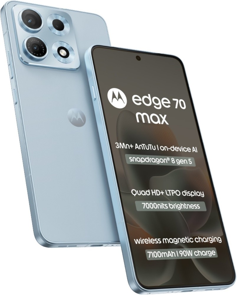 Motorola Edge 70 Max 5G 256GB+12GB RAM |Ice Melt | Global Version Unlocked E-Sim
