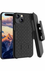 Case for iPhone 15 Slim Combo Shell with Kickstand and Swivel Belt Clip Holster