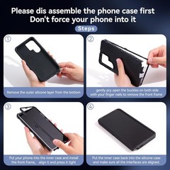 DUEDUE Black Heavy Duty Case for Samsung Galaxy S26 Ultra with Belt Clip Holster