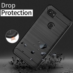 Google Pixel 2 XL Slim Case, Thin Soft Flexible TPU Rubber Gel Skin Cover, Black