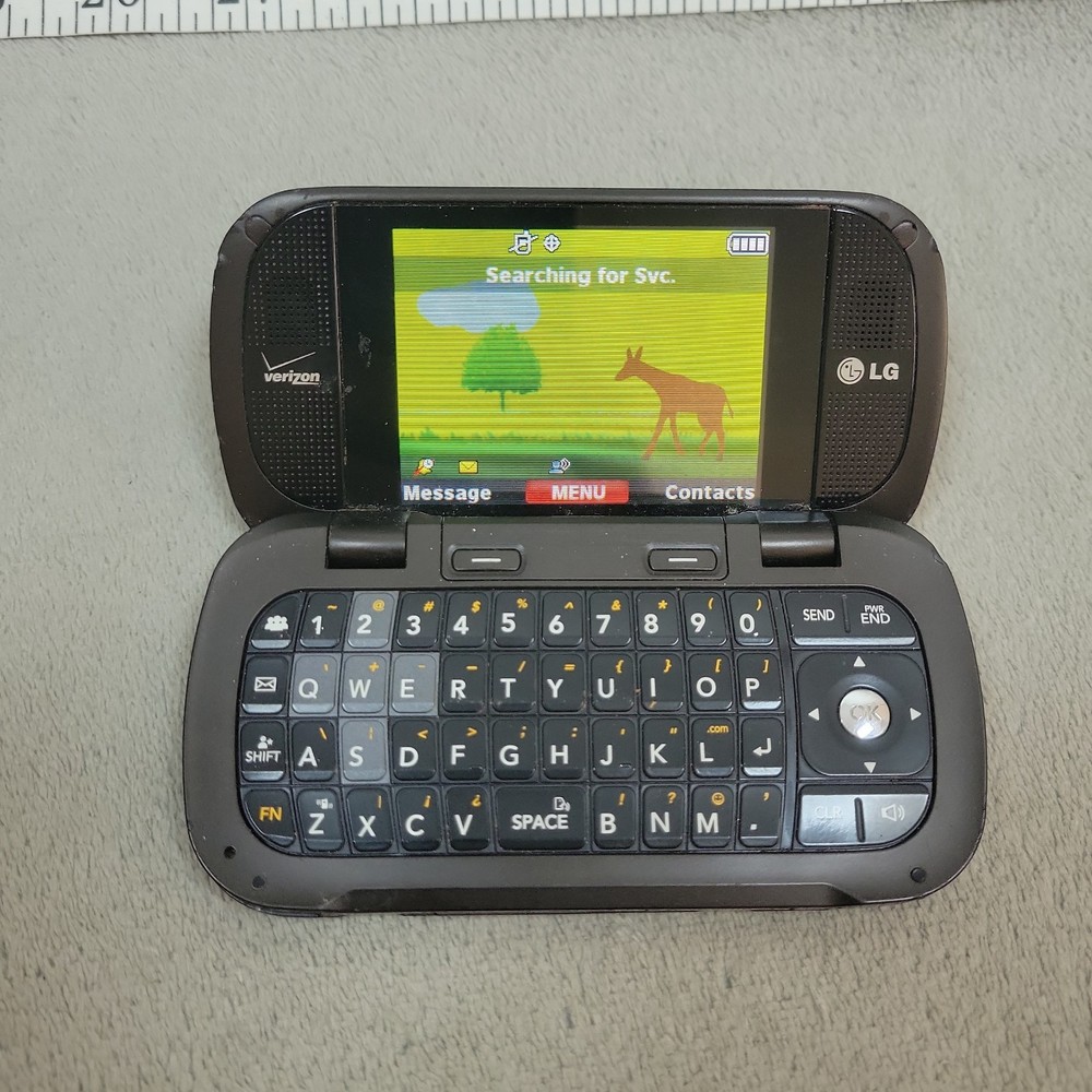 LG Octane VN530 Verizon Dual Screen Flip Phone Tested Working Battery Included