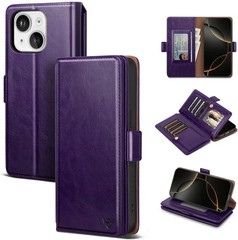 iPhone 13 Case Wallet with Card Holder Women Men, RFID Blocking PU Leather Flip