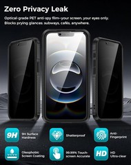 Case & Tempered Glass Screen Protector for iPhone 17e/16e Blue Privacy Shockproo