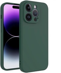 Lightweight Dark Green Soft TPU Case for iPhone 15 Pro, Slim and Snug Fit