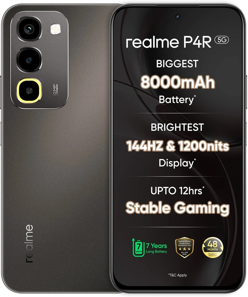 realme P4R 5G | 128GB | 4GB RAM | Titanium | Global Version Unlocked Dual Sim
