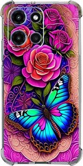Case for Moto G Play 2026/Moto G 2026, Blue Butterfly Flowers Shockproof TPU Cov