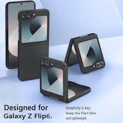 2X Screen Protector for Samsung Galaxy Z Flip 7 FE/Z Flip 6 Case, Black