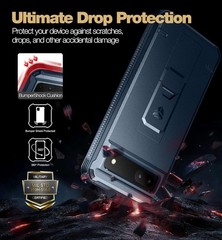 Full Body Case for Google Pixel 6A, Heavy Duty Military Grade Protection Cover