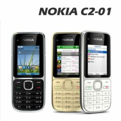 Nokia C Series C2-01 Black Gold Unlocked Hebrew English Keyboard Bar Phone