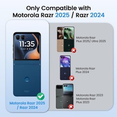 Slim Hard Phone Case for Motorola Razr 2024/2025 with Built-in Screen Protector
