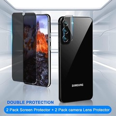 4in1 for Tempered Glass Galaxy S21 Plus Screen and Camera Lens Protector,Privacy