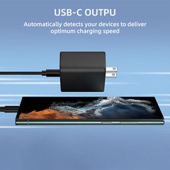 45W Type USB-C Super Fast Wall Charger 6ft Cable for Samsung Galaxy S25 S24 S23