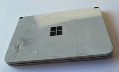 White Microsoft Surface Duo 128GB Android Phone – Works but DAMAGED RIGHT & BACK