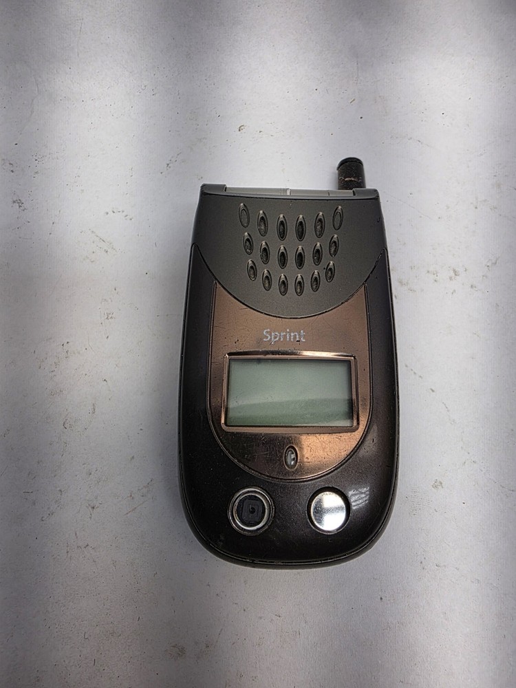 Sanyo SCP-3100 Brown and Black Sprint Flip Phone Rare Color Untested Collector’s