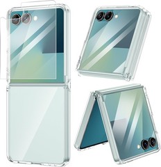 TPU Crystal Clear Anti-Yellow Case for Samsung Galaxy Z Flip 7 with Screen Prote