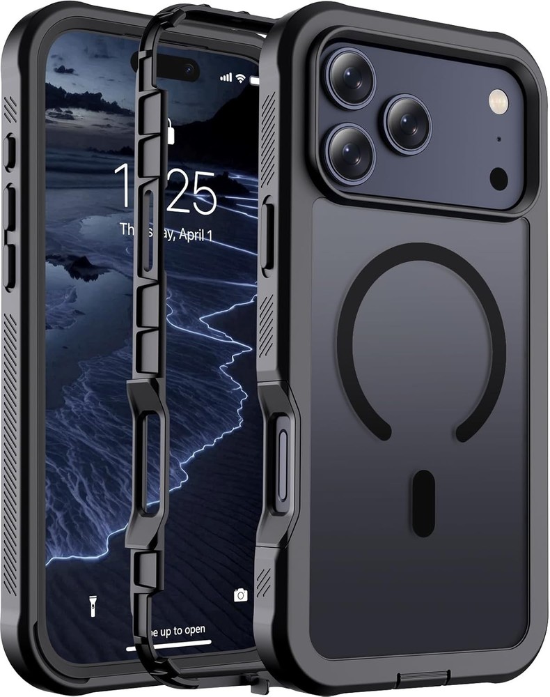 Magnetic for iPhone 17 Pro Max Case, Heavy Duty Protection, Shockproof 2-Layer B
