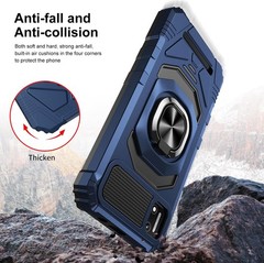 Cloud Mobile Stratus C7 Phone Case with Tempered Glass Screen Protector, Navy