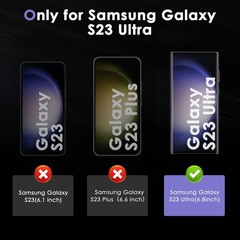 Samsung Galaxy S23 Ultra Privacy Screen Protector, Scratch-Resistant & Case Frie