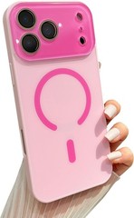 Crystal Camera Lens Protection Candy Color Magnetic Case for iPhone 17 Pro Max