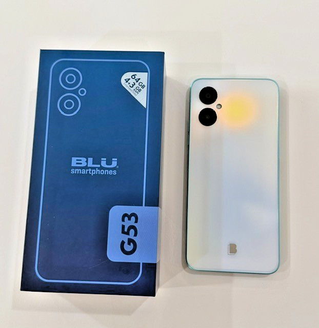 BLU Smartphone G53 ~ Pearl ~ 6.5″ HD+ Display ~ 64GB ~ Powered by Android 13