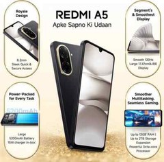 REDMI A5 (Black 128GB 4GB RAM) 6.88 inch T7250 Processor Global Version.
