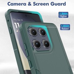 for Motorola Edge 2025 Case with Tempered Glass Screen Protector