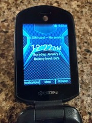 Kyocera DuraXE E4710- 8GB – Black AT&T Rugged Flip Phone – Works Good SHIPS FAST