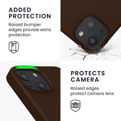 Case for Apple iPhone 13 mini – TPU Silicone Phone Cover with Soft Finish – Choc
