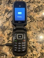 LG B470 Prepaid 3G GSM Flip Cell Phone Black, AT&T