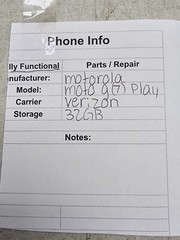 Motorola Moto G (7) Play Smartphone Storage: 32GB Carrier: Verizon Tested Works!