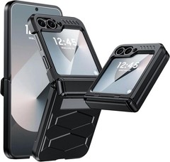 Case & Built-in Screen Protector for Samsung Galaxy Z Flip 6 & Z Flip 7 FE Black