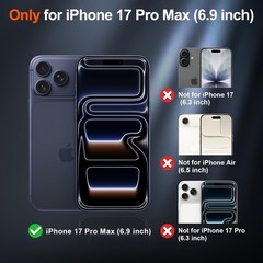 Magnetic for iPhone 17 Pro Max Case Translucent Matte Shockproof Black Cover