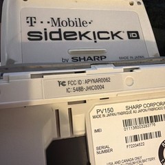T-Mobile Sharp Sidekick iD PV150 Slider Cell Phone White Not Tested for parts