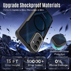 For Samsung Galaxy A16 5G Case w/15ft Drop Protection Slim &Light Magnetic Cover
