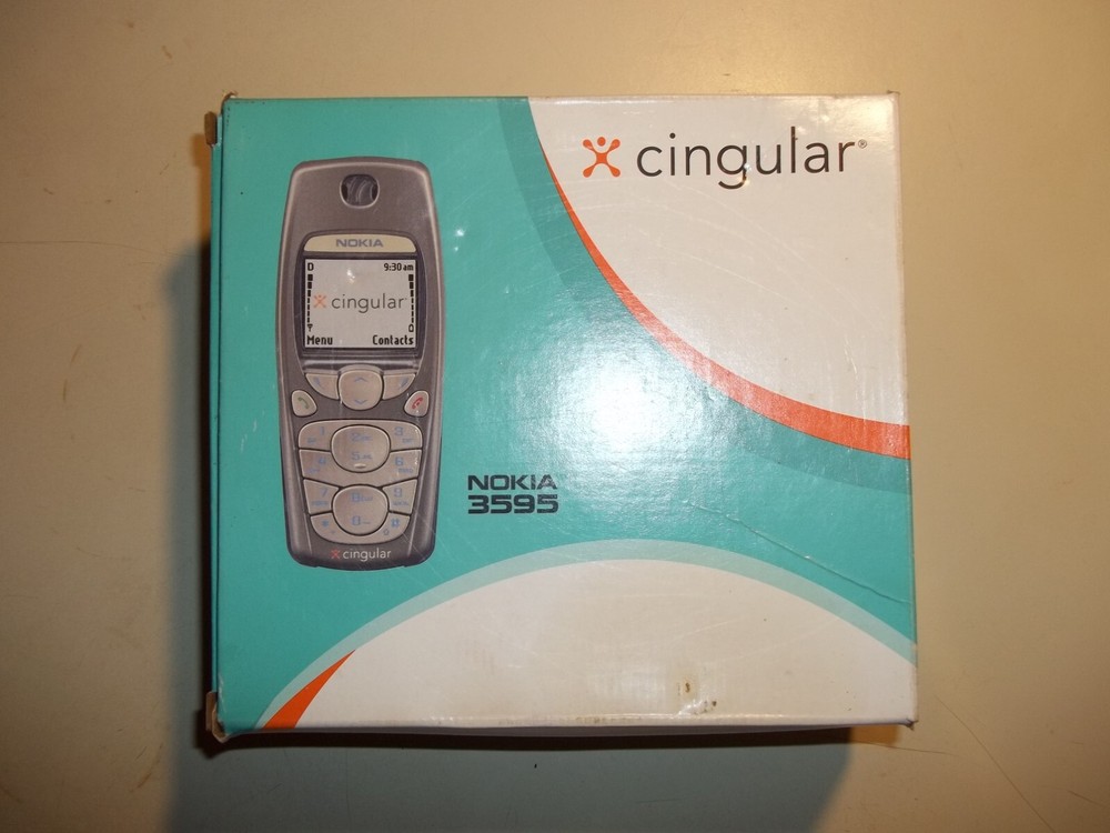 Nokia 3595 2G Mobile Cell Phone Basic Bar Style Grey GSM Antique SIm Card