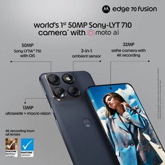 MOTOROLA Edge 70 Fusion (SILHOUETTE, 8+128GB) Snapdragon® 7s Gen 4 SmartPhone