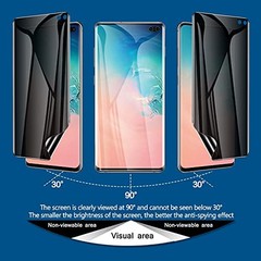 For Samsung Galaxy S10 Plus, 2 Pack Privacy Screen Protector & Camera Lens Prote