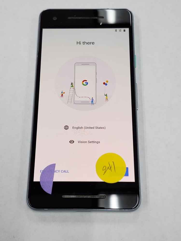 DEFECTIVE – Google Pixel 2 – 64 GB – Blue- Unlocked – G011C – 12333