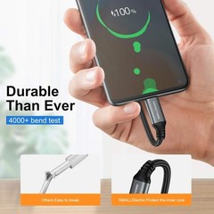 5-Pack 3FT USB-C Fast Charger Adapter for iPhone 15/16 & Samsung Galaxy S20
