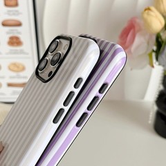 iPhone 15 Pro Max Case Cute Aesthetic Striped Phone Case for Women Girl Shockpro