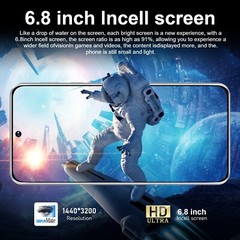 2024 New Android 13 Smartphone Unlocked 7.3″ 16GB+1TB 72+108MP 6800mAh Dual SIM