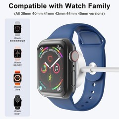 2Pack 5ft/1.5m Apple Watch Charger USB Magnetic Wireless Fast iWatch Charger Por