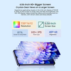 Blackview WAVE 8 4G Smartphone 24GB+256GB 6.56″ Android 15 5000mAh Face unlocked