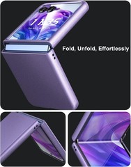Motorola Razr Plus 2024/2025 Case – Thin Hard Matte Polycarbonate Cover – Purple