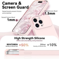 Magnetic for iPhone 15 Pro Max Case, Soft Silicone Rubber Microfiber Lining Bump