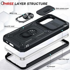 Samsung Galaxy S23 FE Case with 2 PCS Screen Protector Tempered Glass & Stand