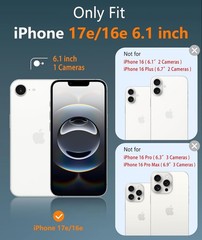 iPhone 17e Magnetic Case: iPhone 16e Cases Matte Textured Military Grade Protect