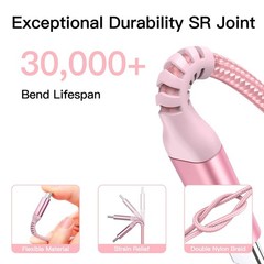 USB C to USB C Cables 6ft Pink (2 Pack), 60W Fast Charging Cable for iPhone 15,