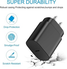 25W USB-C Fast Charger Adapter for iPhone 17, Samsung Galaxy S25/S24