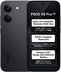 POCO X8 Pro (Black, 256 GB 12GB RAM) Dimensity 8500-Ultra 6.59 ” Global Version.